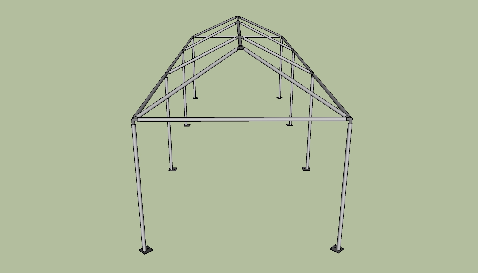 10x30 frame tent side view